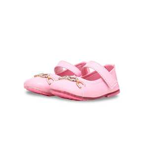 Zapatos formales de media pantorrilla rosa para niñas KD0891 - Product Image 3