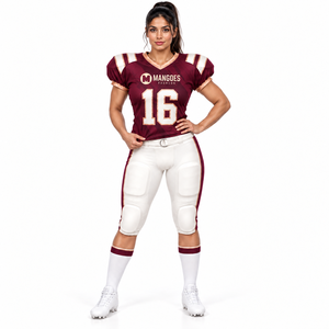 Ventes en gros de maillots de football américain à manches courtes en polyester respirant, design personnalisé, couleur personnalisée, pour adultes - Product Image 4
