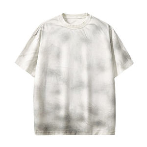 เสื้อยืดโอเวอร์ไซส์ชาย แขนสั้น คอเต่า ผ้าโพลีเอสเตอร์ผสมคอตตอน 280GSM พิมพ์ลายแบบวอช ทรงยาว สวมใส่สบายๆ - Product Image 1