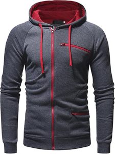 Sudadera con Capucha Personalizada con Logotipo para Hombre, de Invierno, Manga Larga, Cierre Lateral Asimétrico, Forro en Contraste, Cordón Ajustable, Corte Ajustado, Alta Calidad, Disponible en Stock - Product Image 6