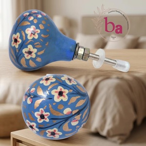 Beads Art CK 558 Industrial Design Hand Painted Floral Wooden Cabinet <b>Knobs</b> & Handles for Furniture - Product Image 3