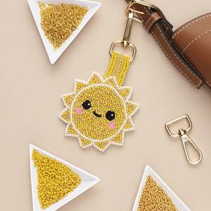 Heart Shaped Seed Beaded Keychain For <b>Bags</b> <b>Keys</b> Custom Embroidery Teach Pattern <b>Bag</b> Pendant <b>Key</b> <b>Rings</b> For Women Gifts Accessory - Product Image 5