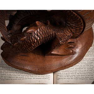 Solid Hardwood <b>Dragon</b> <b>Art</b> Sculpture Decorative Wooden <b>Dragon</b> Figurine Wholesale Premium <b>Dragon</b> Carving Wooden Home Decor - Product Image 4