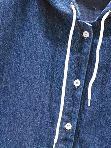 Spring/Summer/Autumn Casual Solid Color Long Hooded Denim Crop Top Jacket Women's Long Sleeve Single-Button Quick-Dry Breathable - Product Image 4