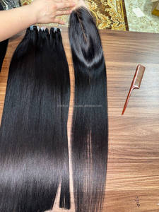 Prix bon marché cheveux humains vierges vietnamiens bruts longs 8 - 32 pouces cuticule droite alignée, paquet de cheveux raides osseux - Product Image 6