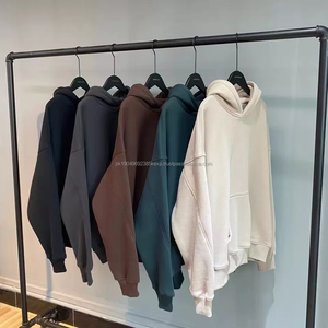 Sweat-shirt à capuche surdimensionné pour homme, personnalisé avec logo brodé, poids lourd, taille plus, coupe ample, 400 g/m², fabricant de luxe, OEM, faible MOQ, 100% - Product Image 6