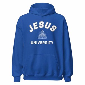 Sudadera con Capucha de la Universidad Cristiana de Jesús para Hombres, Mujeres y Jóvenes, Sudadera Personalizada con Letras de Chenilla de Jesús Bendito, de Fábrica - Product Image 1