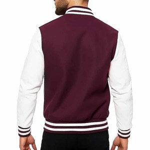 ผู้ผลิต OEM เสื้อแจ็คเก็ตเบสบอลแบบ Letterman Varsity คุณภาพสูงสำหรับผู้ชาย ปักลายตามสั่ง เสื้อกันลม - Product Image 4