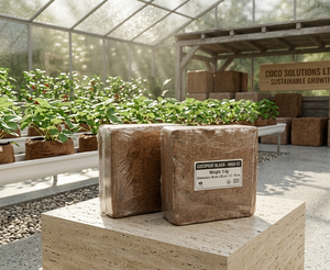 Bloque de Turba de Coco Comprimida Premium de 5 kg, Sustrato de Bajo EC para Cultivo Hidropónico - Product Image 3