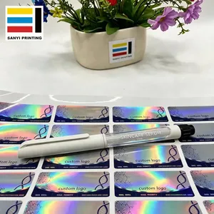 สติกเกอร์โฮโลแกรมฟอยล์ทองพิมพ์ลายตามสั่งแบบม้วน - ฉลากไวนิลแบบติดเองสำหรับขวดเทียน กล่องพิซซ่า น้ำมันมะกอก - Product Image 4