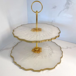 Resin cake stand Handcrafted Resin Cake Stand for Elegant Table Display - Product Image 1