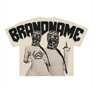 Camisetas Oversize de Algodón de Lujo con Lavado Ácido Estilo Hip Hop, Personalizadas, de Corte Cuadrado y Estilo Urbano - Product Image 2