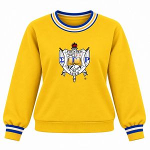 เสื้อสเวตเตอร์คอกลมผู้หญิงแบบสั่งทำ แขนยาว ปักลายตัวอักษร สไตล์ลำลอง สำหรับมหาวิทยาลัย/วิทยาลัย เสื้อกันหนาวฤดูหนาว - Product Image 1