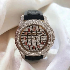 Reloj de Pulsera con Banda Negra y Diamantes de Moissanita, Directo de Fábrica, con Moissanita Incrustada, Ideal para Regalo, Pasa el Test de Diamantes - Product Image 1