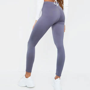 Leggings de sport pour femme, taille haute, séchage rapide, effet froncé aux fesses, sans couture, couleur unie, coupe ajustée, pour la course et le yoga - Product Image 5