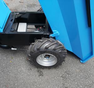 Tayo TMD300 Mini-dumper électrique 300 kg avec roues métalliques et pneumatiques, zéro émission, batterie lithium 60V 18Ah, 6 km/h - Product Image 1