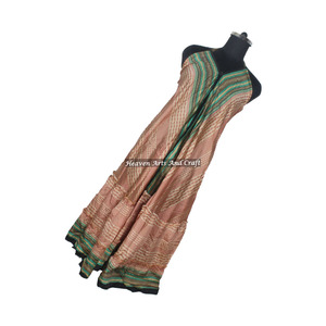 Vestido maxi de seda vintage con estampado estilo hippie para mujer, vestido con tirantes, étnico, elegante, multicolor, ropa de verano, diseño vintage, Ibiza - Product Image 4