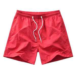<b>Mens</b> <b>Woven</b> Solid Mid Waist Quick Dry Breathable <b>Shorts</b> Elastic Drawstring Casual Pocketed Beach for Sports Daily Wear - Product Image 3