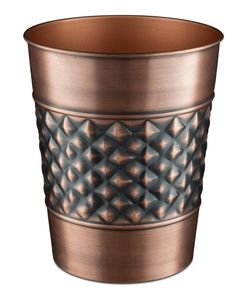 Corbeille en laiton poli de style vintage avec un bord décoratif perforé. Classique et intemporel. Disponible aux prix de gros. - Product Image 2