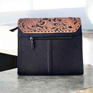 Bolso Bandolera de Cuero Genuino 100% con Diseño Floral Tallado a Mano, Estilo Vintage, Ligero, para Mujer, Novedad 2026 - Product Image 2