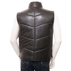 เสื้อแจ็คเก็ตหนังวัวคุณภาพสูงสำหรับผู้ชาย แบบพองตัว มีปกตั้ง กันน้ำ กันลม ให้ความอบอุ่นในฤดูหนาว - Product Image 2