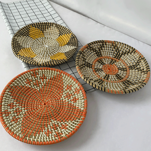 Meilleur prix Tenture murale en jonc de mer Plaque décorative faite à la main pour la décoration de la maison rustique et Boho - Product Image 5