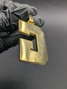 Pendentif lettre G en argent 925 plaqué diamant taille émeraude serti en canal, style hip-hop, unisexe, cadeau - Product Image 6