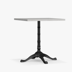 Cast <b>Iron</b> Square Wooden Top Dining <b>Table</b>, Black Metal Base Metal Dining <b>Table</b> For Home & Restaurant Use Dining <b>Table</b> 4 Seater - Product Image 1