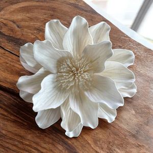 Flores de Magnolia de Madera Sola de Gran Tamaño, 15-16 CM, Varilla de Fibra Vegetal de Sesbania, Aromaterapia, Hechas a Mano, Sostenibles, Decorativas Perforadas - Product Image 2