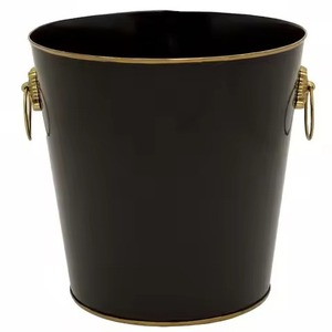 Designer Metal Dust <b>Bin</b> Featuring Smooth Contours For Sophisticated <b>Storage</b> In Living Room Bedroom Kitchen - Product Image 2