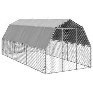 Corral para Pollos, Jaulas Grandes para Animales, Acero Galvanizado con Polietileno, Duradero y Atractivo - Product Image 5