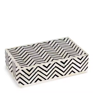 Boîte à bijoux décorative en incrustation d'os utilisée pour la maison Boîte élégante en incrustation d'os pour les accessoires de maquillage et de bijoux Artisanat artisanal - Product Image 4