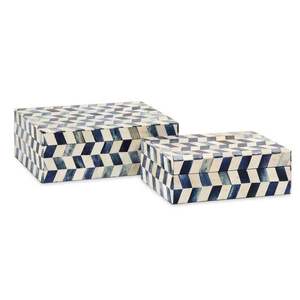 Boîte à bijoux rectangulaire moderne marocaine SOFIYA CRAFT avec fermeture à boucle, incrustation noire et blanche, en bois, pour le rangement de souvenirs - Product Image 2