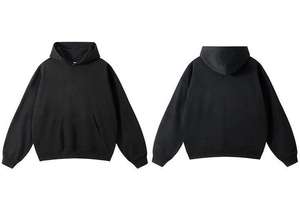 Sudaderas con Capucha Extra Grandes Personalizadas OEM para Otoño, 300 g/m², Felpa, 100% Algodón, Color Sólido, Unisex, Bordadas - Product Image 3