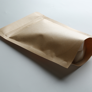 Sac en papier kraft LQ & APN avec fermeture à glissière, fond plat, pochette recyclable pour l'emballage alimentaire et les boissons, personnalisable - Product Image 3
