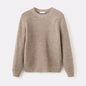 Wholesale <b>Long</b> Sleeve Ribbed Winter Warm <b>Mens</b> Cotton Sweater Classic Blank Custom Logo Sweater <b>Men's</b> Sweater - Product Image 1