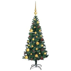 Sapin de Noël artificiel vert pré-éclairé de 47,24 pouces, en PVC et métal - Product Image 4