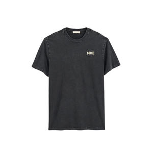 Camiseta de Hombre de Algodón Lavado Estilo Vintage con Logotipo Minimalista en el Pecho, Camiseta Urbana Transpirable de Manga Corta, Etiqueta Privada OEM - Product Image 2