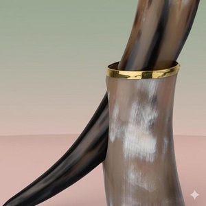 Cow Buffalo Viking <b>Drinking</b> Horn with <b>Stand</b> Wholesale Manufacturer Handmade High from f s international - Product Image 6