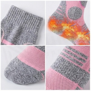 North Approach <b>Knee</b> <b>High</b> <b>Socks</b> Thermo Warm Pink Gray Hiking <b>Socks</b> for Adults Winter Season - Product Image 4
