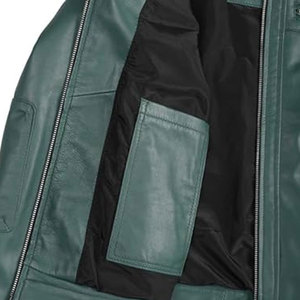 Women Real Leather Jacket Green Quilted Biker Moto Slim Fit Casual Outerwear Coat <b>Top</b> Selling Trendy Fashion Lady Cafe <b>Racer</b> - Product Image 5