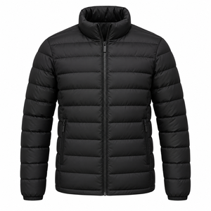 Chaqueta de Invierno Resistente al Agua, Color Sólido, Acolchada de Poliéster y Algodón con Forro Polar, Chaqueta de Plumón para Hombre - Product Image 2