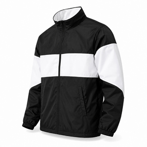 Wholesale <b>Bomber</b> <b>Jacket</b> Slim Fit Polyester/Nylon Lightweight Waterproof <b>Men</b> Outdoor Running Hooded Custom Apparel - Product Image 2
