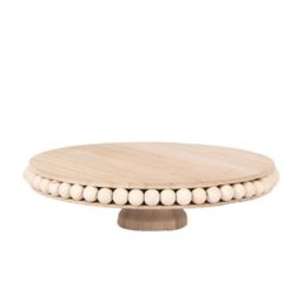 Support à gâteau en bois artisanal antique pour une présentation élégante des desserts, décoration de table, utilisation à la maison, en cuisine ou lors de fêtes - Product Image 1