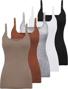 Débardeur Camisole Femme en Maille Côtelée Douce et Extensible, Bretelles Fines, Style Décontracté, Idéal pour l'Été - Product Image 1