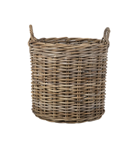Panier à linge en rotin naturel fait main avec poignées, grand panier de rangement, organisateur de décoration pour la maison - Product Image 1