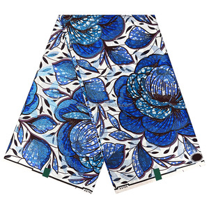 Nuovo Modello 100% Cotone Batik Dobby Stampe Dorate Wax Prints Holland <span class=keywords><strong>Pagne</strong></span> Africain 6 Iarde con Loincloth e Borsa per Bambina e Bambino - Product Image 1