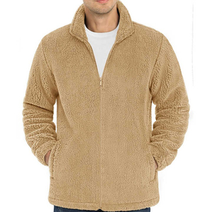 Wholesale Custom Fashion Warm Ladies <b>Winter</b> Zip up Coats Men Sherpa Fleece <b>Jacket</b> With Large Pockets Comfortable Polar Fleece - Product Image 5