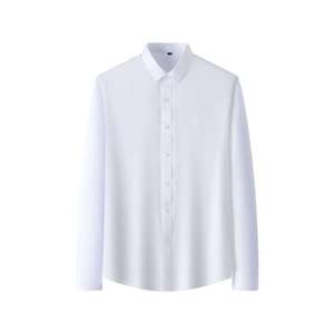 เสื้อเชิ้ตผู้ชายพรีเมียม แขนกุด สีน้ำเงินล้วน ผ้าป๊อปลินถัก สไตล์ญี่ปุ่น ทรงปกติ รีดง่าย เหมาะสำหรับงานทางการและลำลอง - Product Image 2
