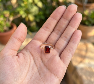 High Quality IGI Certified Red Fire <b>Garnet</b> Gemstone Rose Gold Plated 925 Sterling <b>Silver</b> Handmade Trendy <b>Rings</b> for Wholesaler - Product Image 5